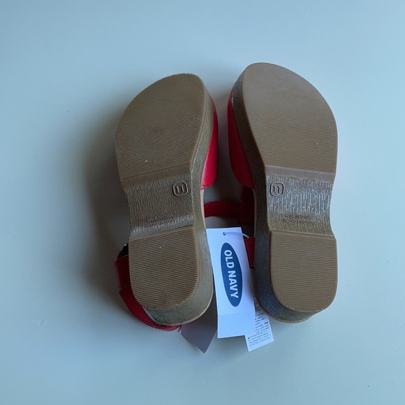 Old Navy | Red Cutout T-Strap Maryjane Clogs | 11T - Picture 7 of 12